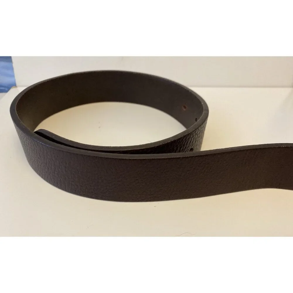 Eddie Bauer Brown Pebbled English Leather Belt Casual Everyday Jeans Sz 42
